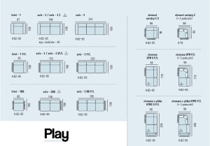 Play - Canapele modulare detalii, dimensiuni.