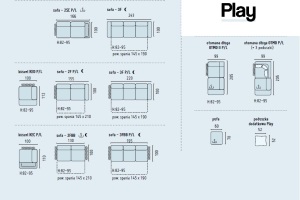 Play - Canapele modulare dimensiunii, detalii.