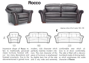 Canapele clasice de piele - Rocco.