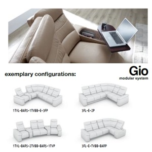 Canapele modulare living cu sisteme recliner - Gio.