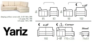 Dimensiuni canapele pentru spatii mici - Yariz.