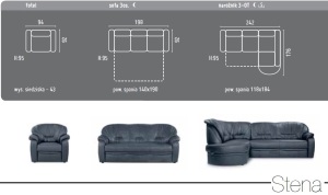 Dimensiuni canapele din piele - Stena.
